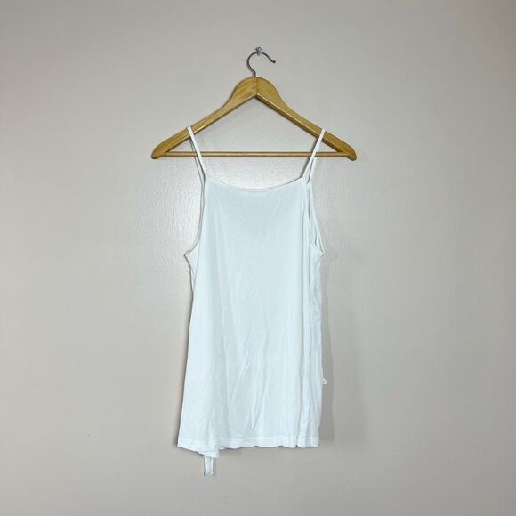 CLEARANCE! White Lush Drawstring Front Tank Size S - Picture 4 of 8
